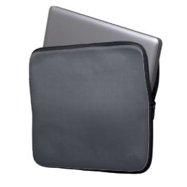 Moderne houtskoolgrijze effen kleur laptop sleeve