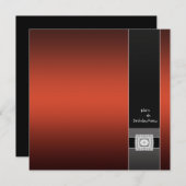 Moderne Huidige Rode Feest Template Kaart (Voorkant / Achterkant)