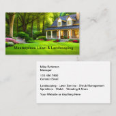 Moderne Huis Landscaping Visitekaartjes (Voorkant / Achterkant)