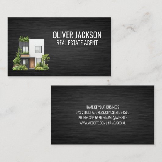 Moderne Huis | Onroerend goed Visitekaartje (Voorkant / Achterkant)