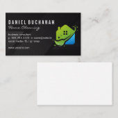 Moderne Huis Schoonmaak Broom Logo Visitekaartje (Voorkant / Achterkant)