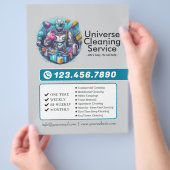 Moderne Huis Schoonmaak Dienst Huishoudelijke Hulp Flyer (Hand)