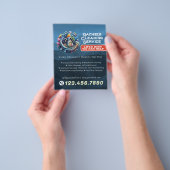 Moderne Huis Schoonmaak Dienst Huishoudelijke Hulp Flyer (Hand)