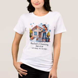 Moderne Huis Schoonmaak Dienst Huishoudelijke Hulp Tri-Blend Shirt