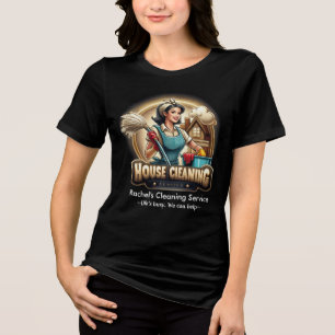 Moderne Huis Schoonmaak Dienst Huishoudelijke Hulp Tri-Blend Shirt