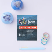 Moderne Huis Schoonmaak Dienst Huishouding Flyer (Enkel)
