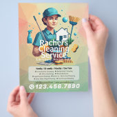 Moderne Huis Schoonmaak Dienst Huishouding Flyer (Hand)