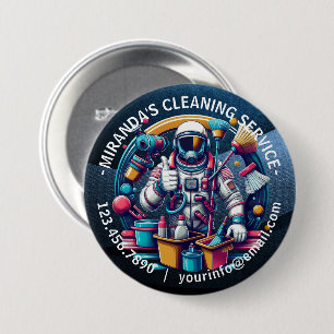 Moderne Huis Schoonmaak Dienst Huishouding Ronde Button 7,6 Cm