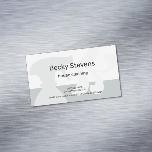 Moderne Huis Schoonmaak Eenvoudige Grijze Spray Fl Magnetisch Visitekaartje (Voorbeeld)