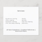 Moderne Huis Schoonmaak Huishoudelijke Janitorial Flyer (Achterkant)