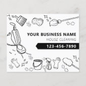 Moderne Huis Schoonmaak Huishoudelijke Janitorial Flyer (Voorkant)