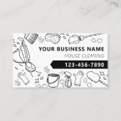 Moderne Huis Schoonmaak Huishoudelijke Janitorial Visitekaartje (Voorkant)