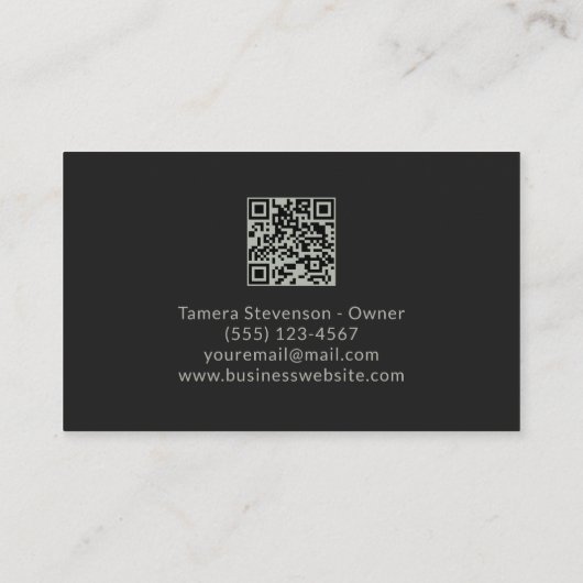 Moderne huis schoonmaakdienst QR-code Visitekaartje (Achterkant)