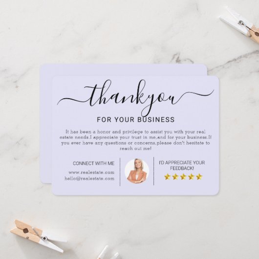 Moderne Huis Verwarming Bedankt Kaarten (Voorkant / Achterkant in situ)