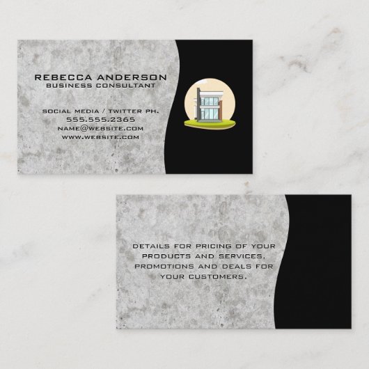 Moderne Huis Visitekaartje (Voorkant / Achterkant)