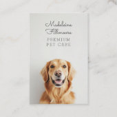 Moderne Huisdier Foto Aangepaste Kat Sitter Hond W Visitekaartje (Voorkant)