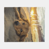 Moderne huisdier foto fleece deken (Voorkant (Horizontaal))