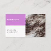 Moderne Huisdier Zittende Hond Walker Paarse Veter Visitekaartje (Achterkant)