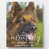 Moderne huisdierherdenking Gepersonaliseerd In lie Fotoplaat (Voorkant)