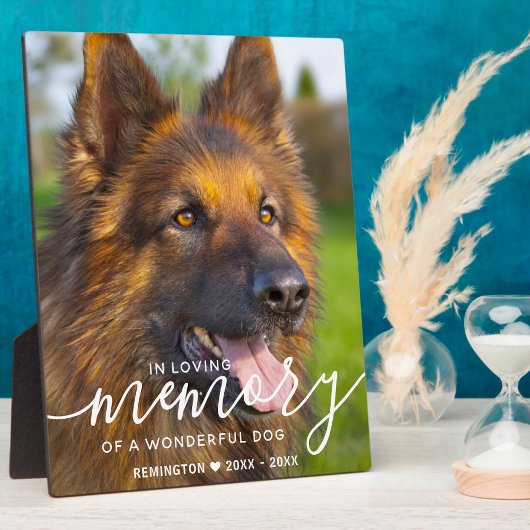 Moderne huisdierherdenking Gepersonaliseerd In lie Fotoplaat