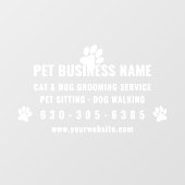 Moderne huisdierverzorging auto raamsticker (Vel)