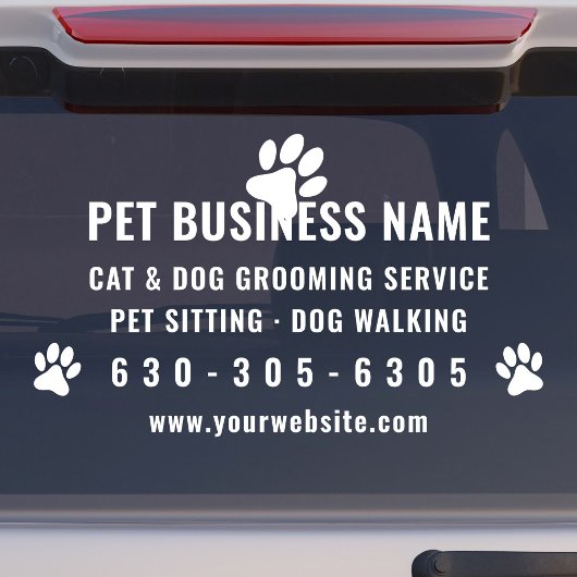 Moderne huisdierverzorging Auto-ruit sticker