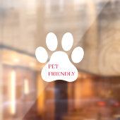 Moderne “Huisdiervriendelijk” Pootafdruk Raamsticker (Vel 2)