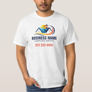 Moderne Huishoudelijke Power Wash Schoonmaakdienst T-shirt