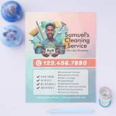 Moderne huishoudelijke schoonmaakdienst Huishoudel Flyer (Enkel)