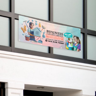 Moderne huishoudelijke schoonmaakdienst Huishoudel Spandoek