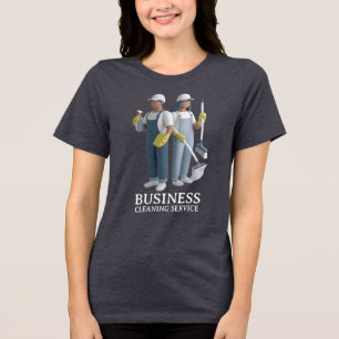 Moderne huishoudelijke schoonmaakdienst Huishoudel Tri-Blend Shirt