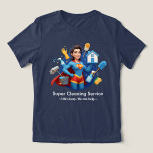 Moderne huishoudelijke schoonmaakdienst Huishoudel Tri-Blend Shirt