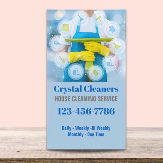 Moderne Huishoudster Maid Service Visitekaartje