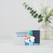 Moderne Huishoudster Maid Services Huishouden Visitekaartje (Staand voorkant)