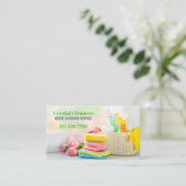 Moderne Huishoudster Maid Services Huishouden Visitekaartje (Staand voorkant)