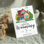 Moderne Huisillustratie Groen Bruin Housewarming Kaart