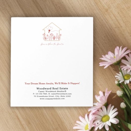 Moderne Huissleutel Lijn Kunst | Gepersonaliseerd Notitieblok