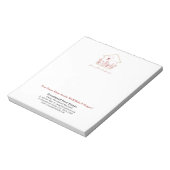 Moderne Huissleutel Lijn Kunst | Gepersonaliseerd Notitieblok (Linkerzijde)