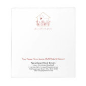 Moderne Huissleutel Lijn Kunst | Gepersonaliseerd Notitieblok (Voorkant)