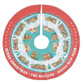  moderne huizen uit het midden van de eeuw kerstboom rok (Voorkant)