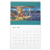 Moderne huizen uit het midden van de eeuw stijl me kalender (Mar 2027)