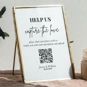 Moderne hulp ons vangen van de liefde QR code teke Poster