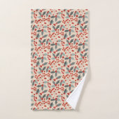 Moderne Hulstbes Kerst Botanisch Bad Handdoek (Handdoek)