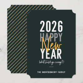 Moderne Humor 2022 voor een gelukkig nieuwjaar Feestdagenkaart