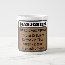 Moderne Humor Minimalistische Naam Koffieliefhebbe Grote Koffiekop