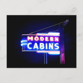 Moderne hutten-Rt. 66 Neon Park, St. Robert, MO Feestdagenkaart
