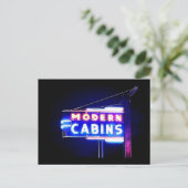 Moderne hutten-Rt. 66 Neon Park, St. Robert, MO Feestdagenkaart (Staand voorkant)