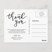 Moderne Huwelijk Bedankt Script | Foto Collage Briefkaart (Achterkant)