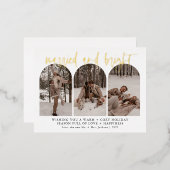 Moderne Huwelijks- en Gouden Folie Kerstkaarten Folie Feestdagen Briefkaart (Voorkant / Achterkant)