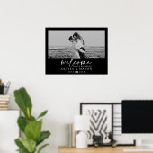 Moderne huwelijks-welkomstbord met foto poster (Thuiskantoor)